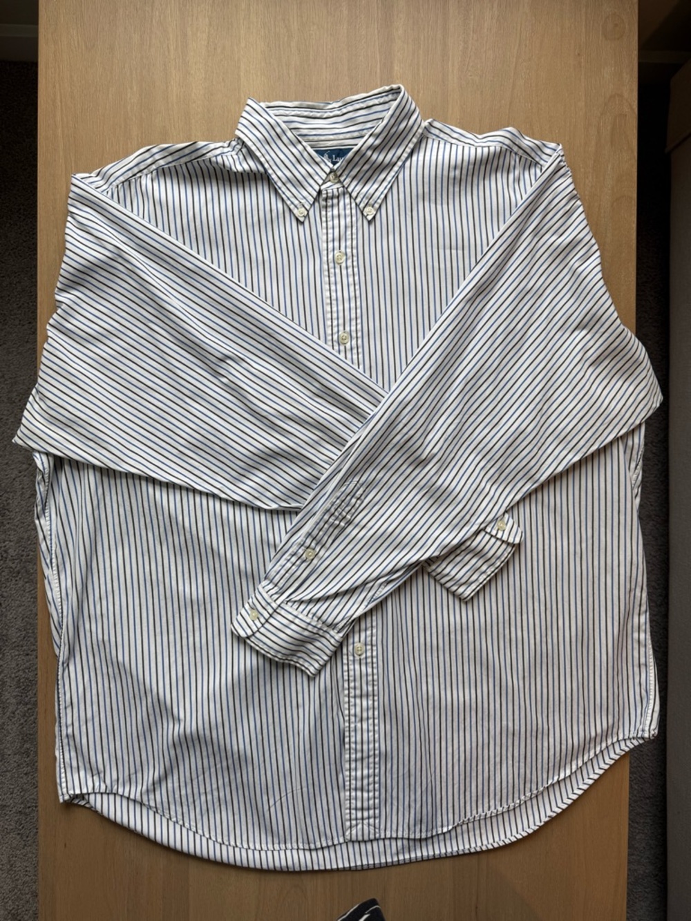 Vintage Ralph Lauren Blake Men’s Striped Button-Down Shirt Long Sleeve Size XL
